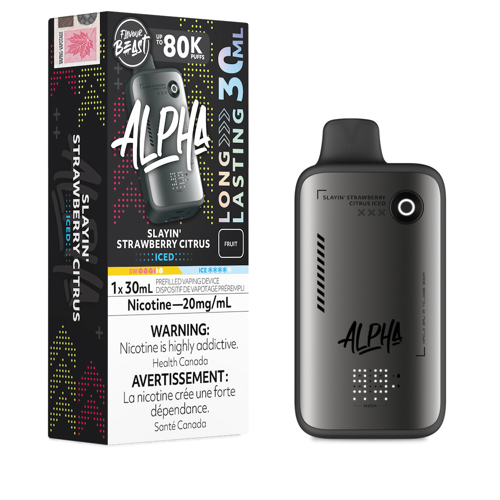 Flavour Beast Alpha 80K Puffs Disposable Vape - Slayin' Strawberry Citrus
