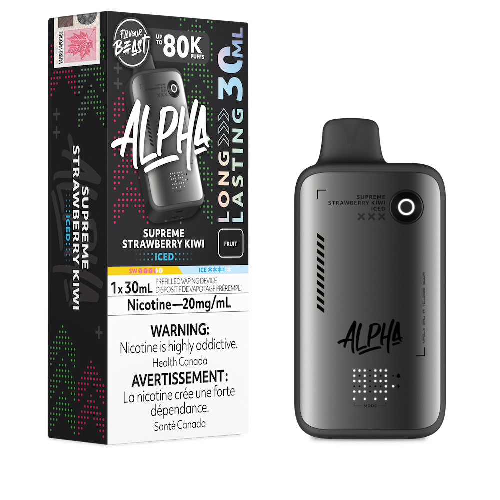 Flavour Beast Alpha 80K Puffs Disposable Vape - Supreme Strawberry Kiwi Iced