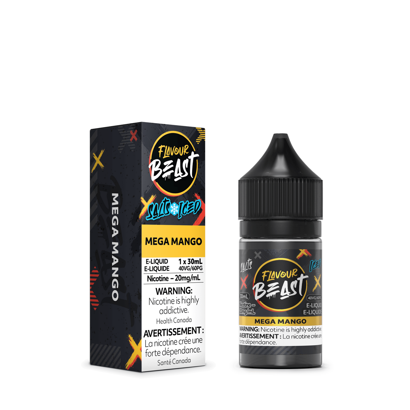 Flavour Beast ICE Salt Nic Vape Juice - Mega Mango (30ml)