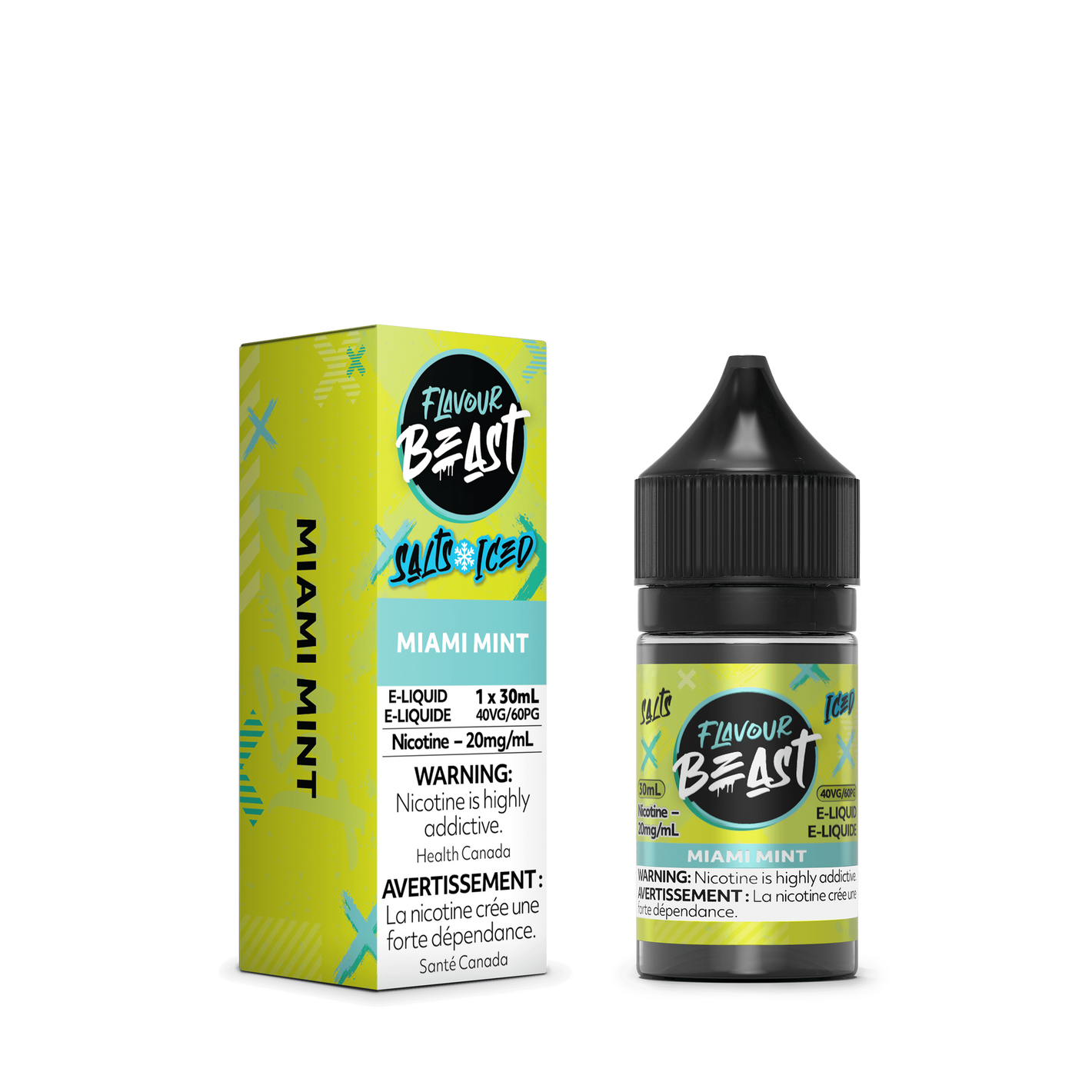 Flavour Beast Salt Nic Vape Juice - Miami Mint (30ml)