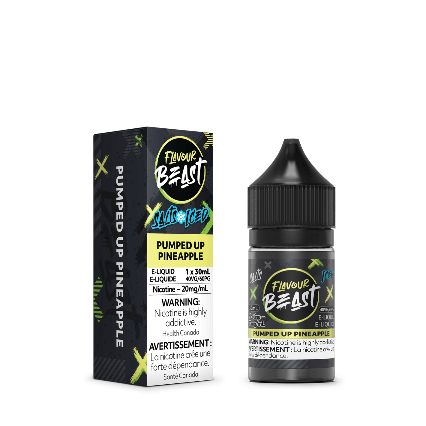 Flavour Beast ICE Salt Nic Vape Juice - Pumped Up Pineapple (30ml)