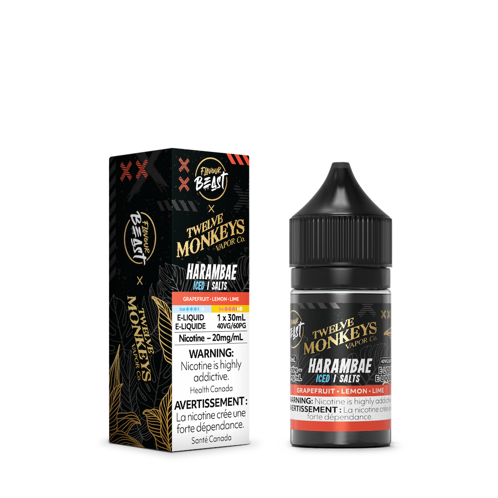 Flavour Beast x Twelve Monkeys ICE Salt Nic Vape Juice - Harambae (30ml)