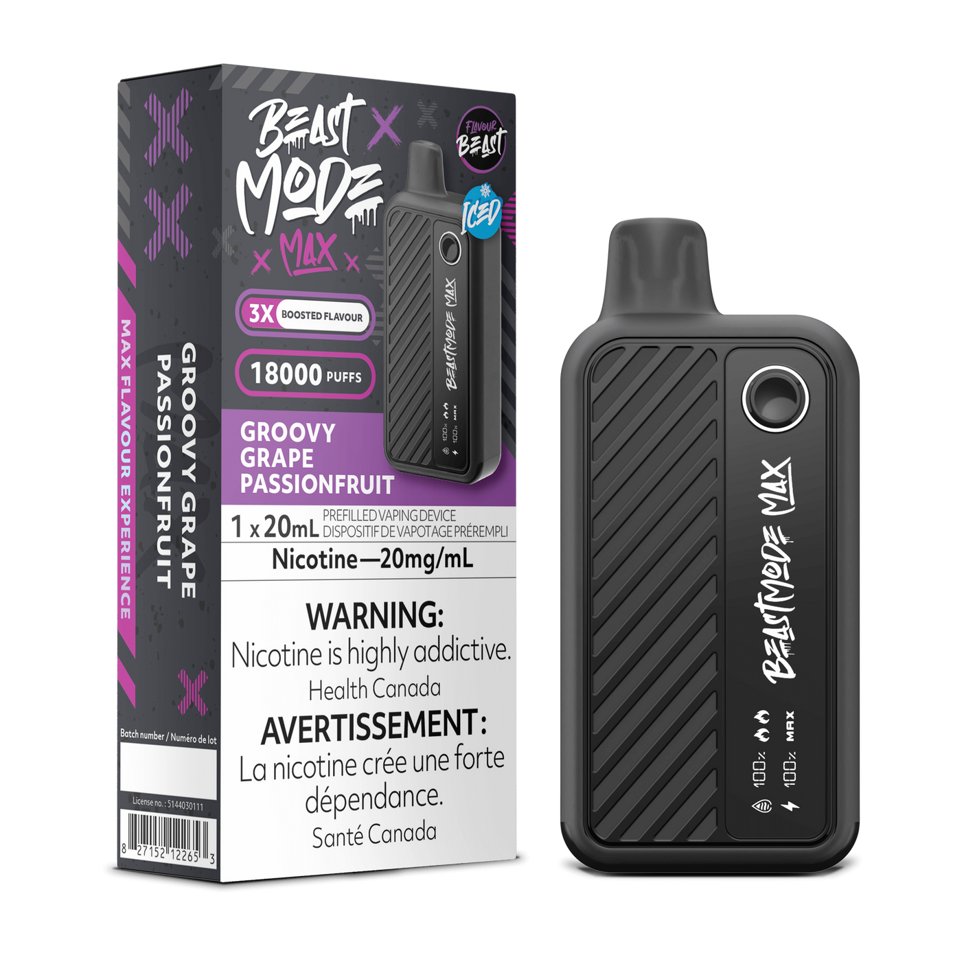 Flavour Beast Beast Mode Max - Groovy Grape Passionfruit