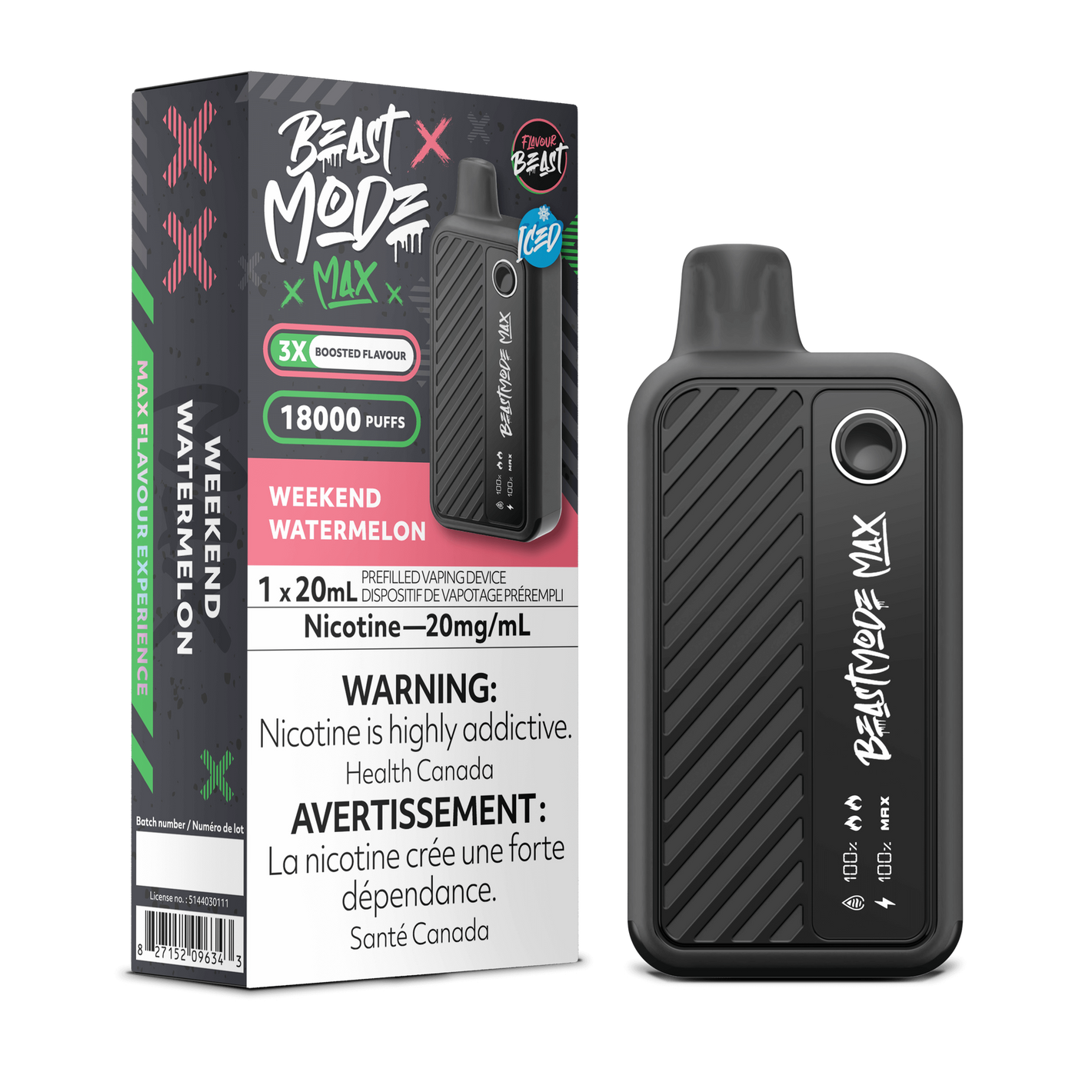 Flavour Beast Beast Mode Max - Weekend Watermelon Iced