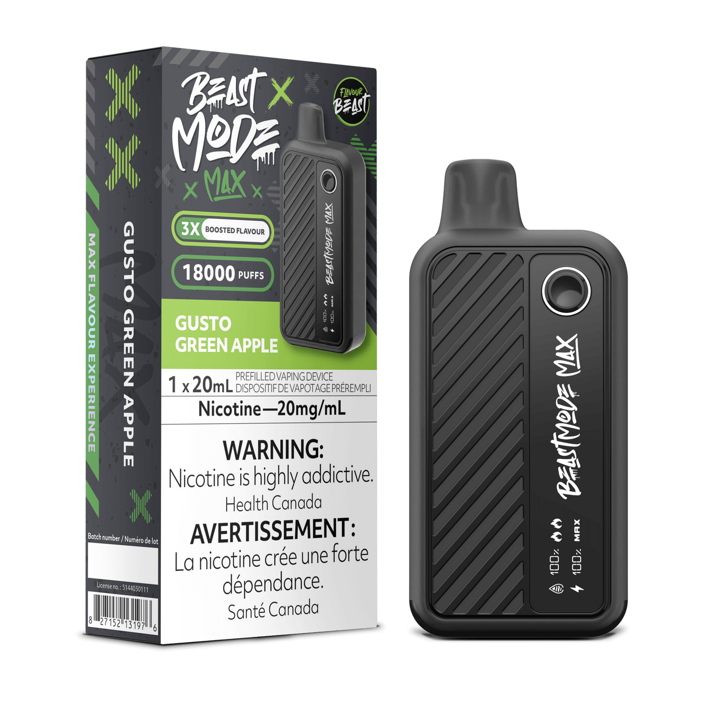 Flavour Beast Beast Mode Max - Gusto Green Apple