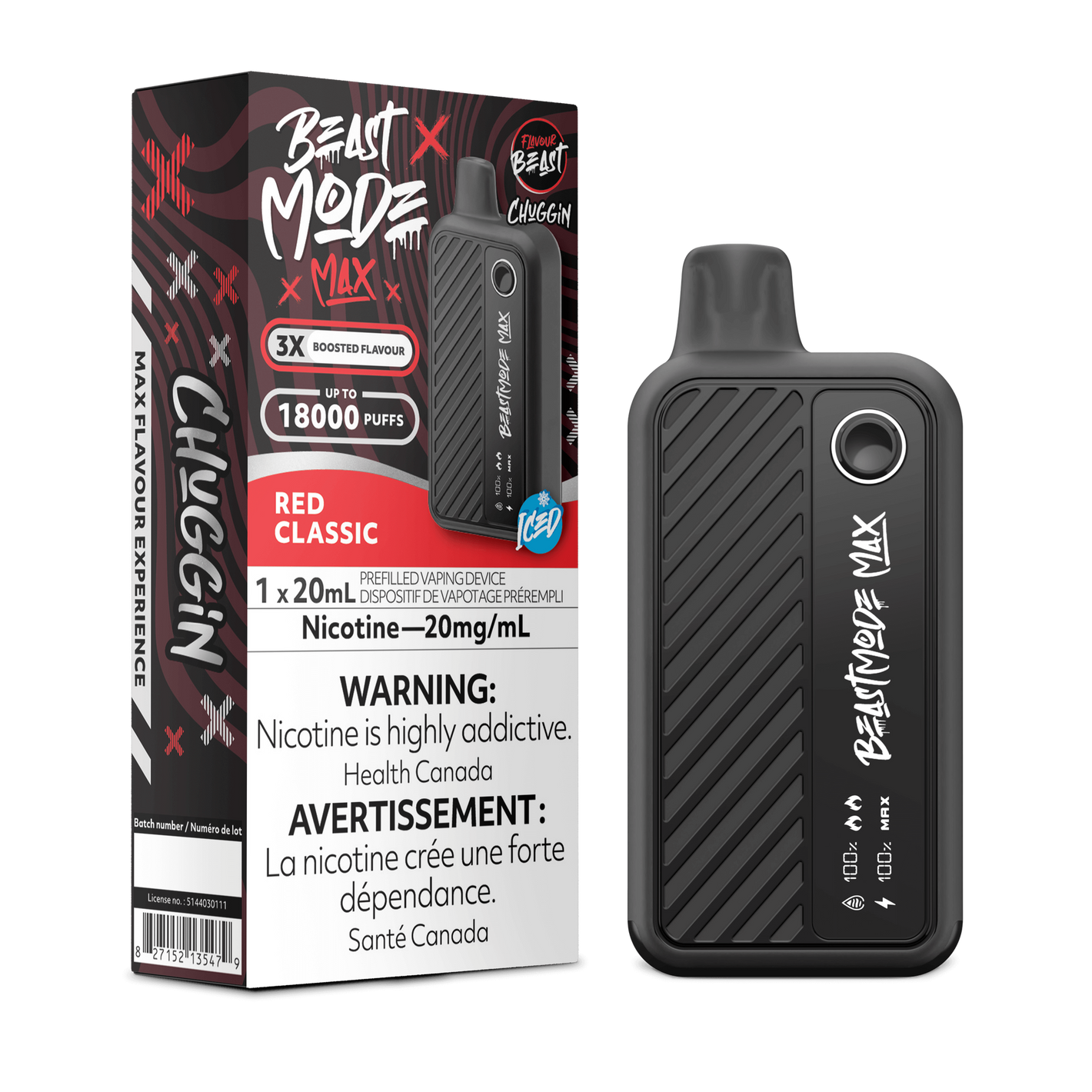 Flavour Beast Beast Mode Max - Red Classic Iced