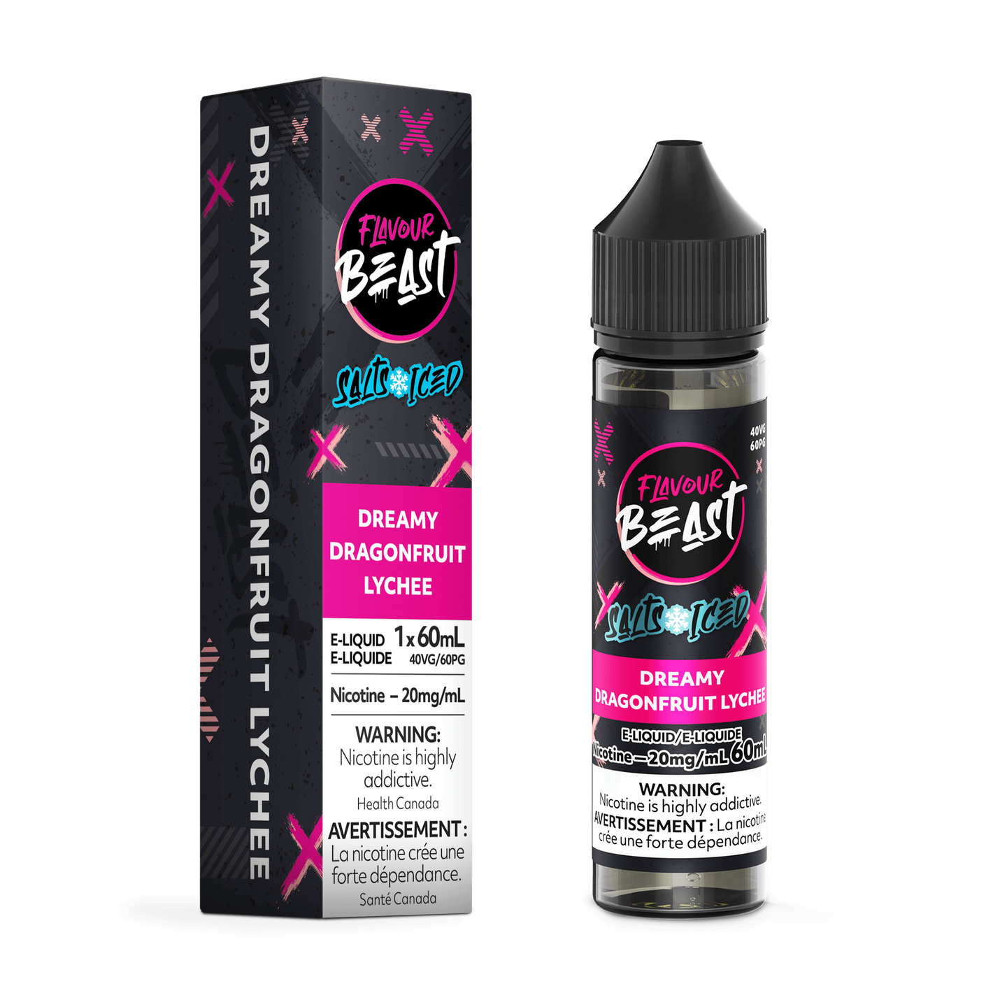 Flavour Beast Salts Iced Vape Juice - Dreamy Dragonfruit Lychee (60ml)