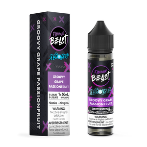 Flavour Beast Salt Nic Iced Vape Juice - Groovy Grape Passionfruit(60ml)