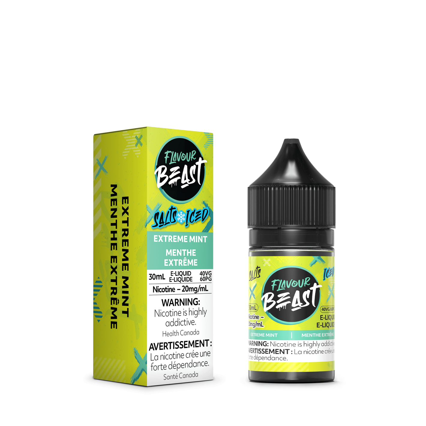 Flavour Beast ICE Salt Nic Vape Juice - Extreme Mint (30ml)