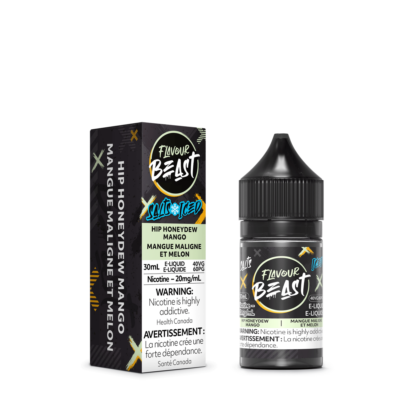 Flavour Beast ICE Salt Nic Vape Juice - Hip Honeydew Mango (30ml)