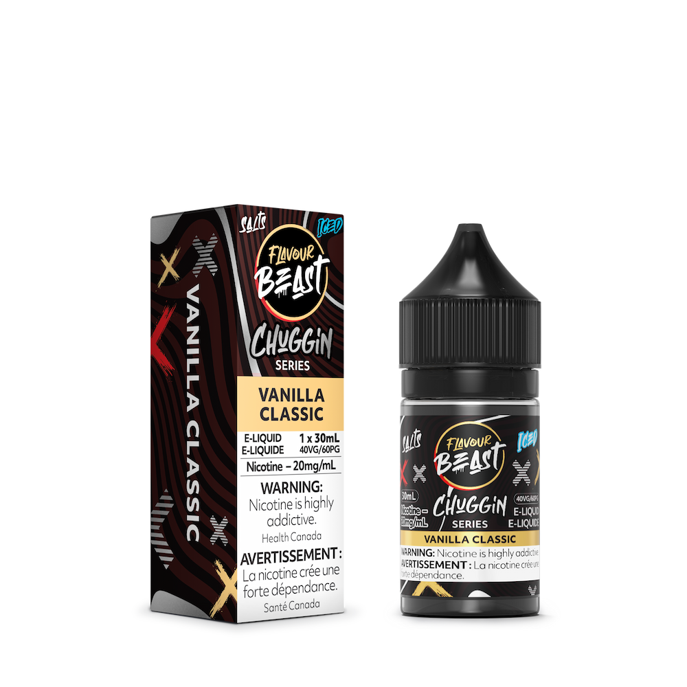 Flavour Beast ICE Salt Nic Vape Juice - Chuggin Vanilla Classic (30ml)