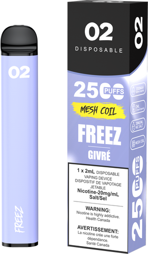 O2 2500 Puffs Disposable Vape - Freez