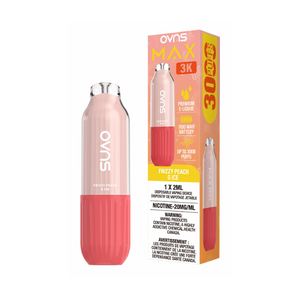 OVNS Max 3k Puffs Disposable Vape - Frizzy Peach G Ice