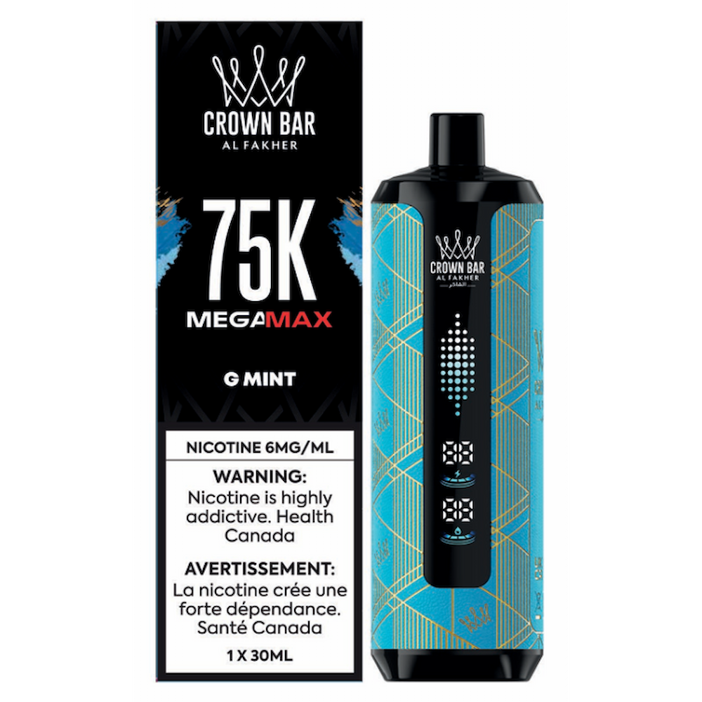 Al Fakher Crown Bar 75K Mega Max Disposable Vape - Gum Mint