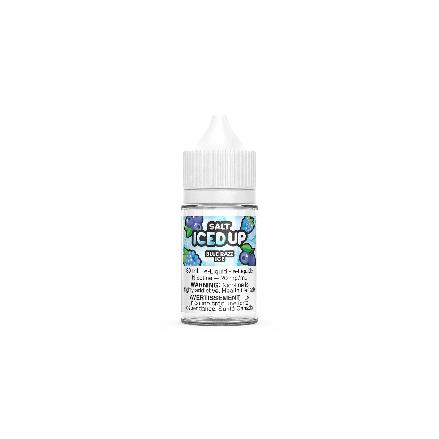 Iced Up Vape Juice Salt Nic - Blue Razz Ice (30mL)