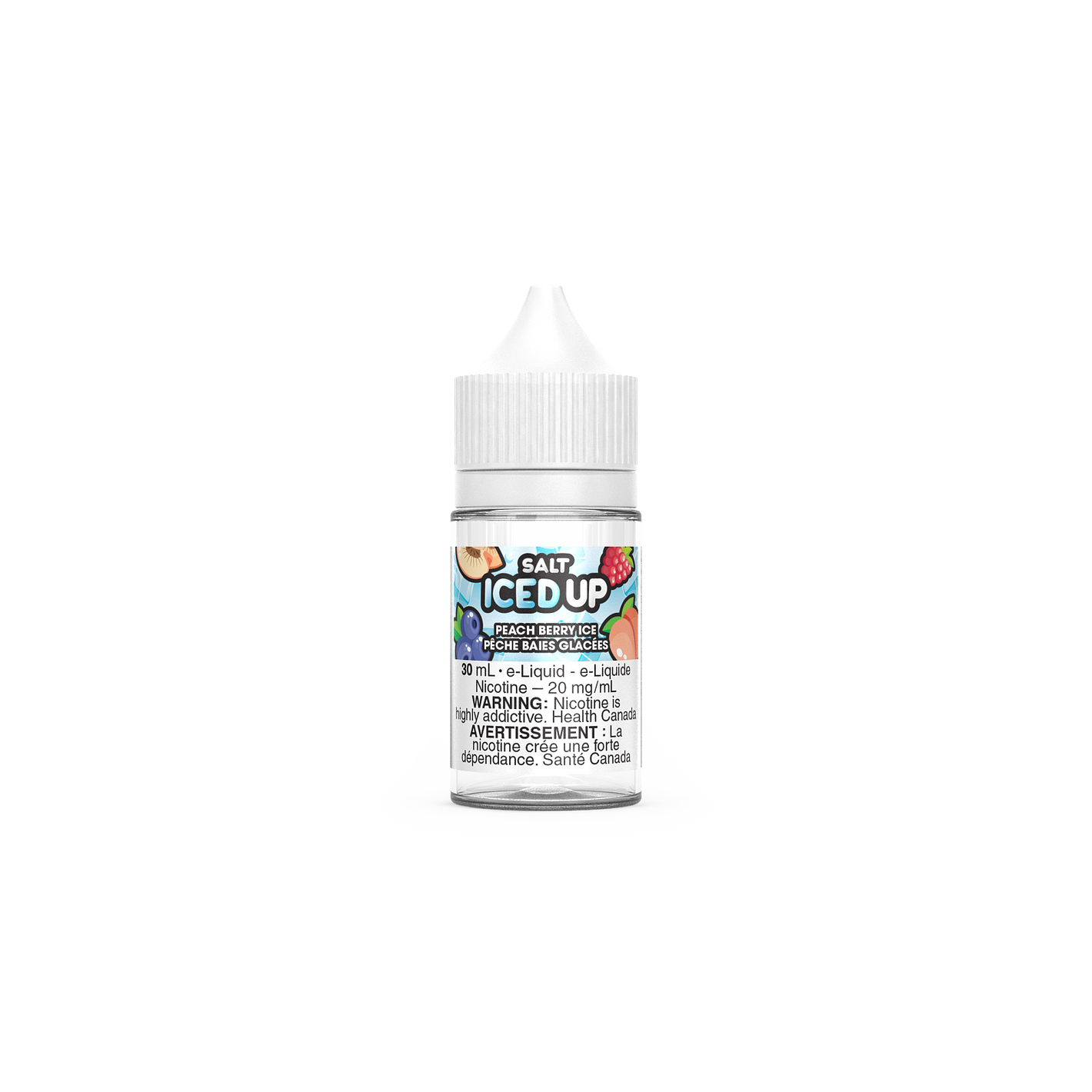 Iced Up Vape Juice Salt Nic - Peach Berry Ice (30mL)