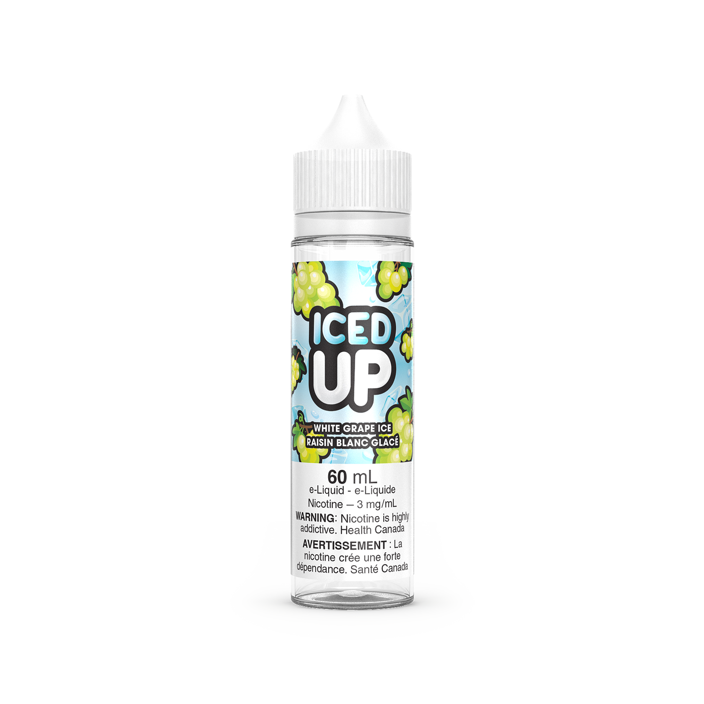 Iced Up Vape Juice  Freebase - White Grape Ice (60 mL)