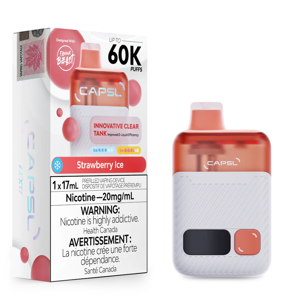 Capsl By Flavour Beast 60K Disposable Vape - Strawberry Ice
