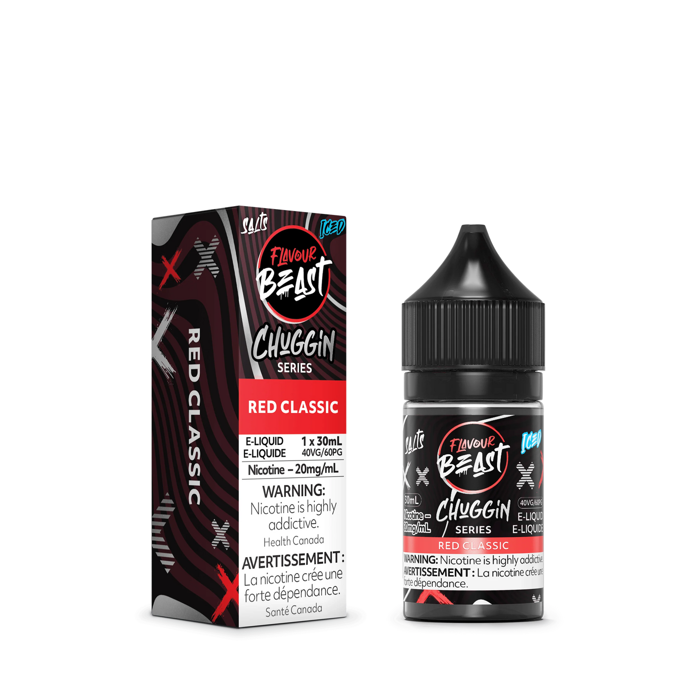 Flavour Beast ICE Salt Nic Vape Juice - Chuggin Red Classic (30ml)