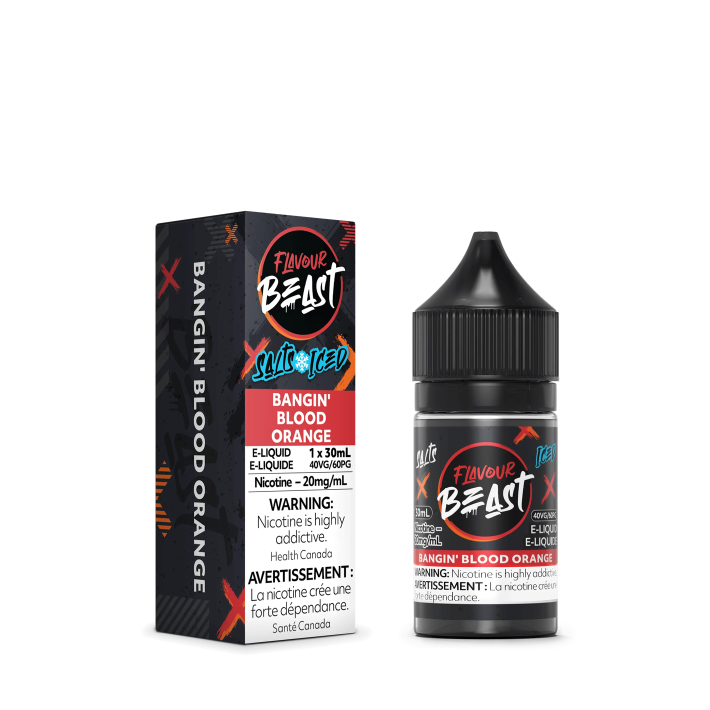 Flavour Beast ICE Salt Nic Vape Juice - Bangin' Blood Orange (30ml)