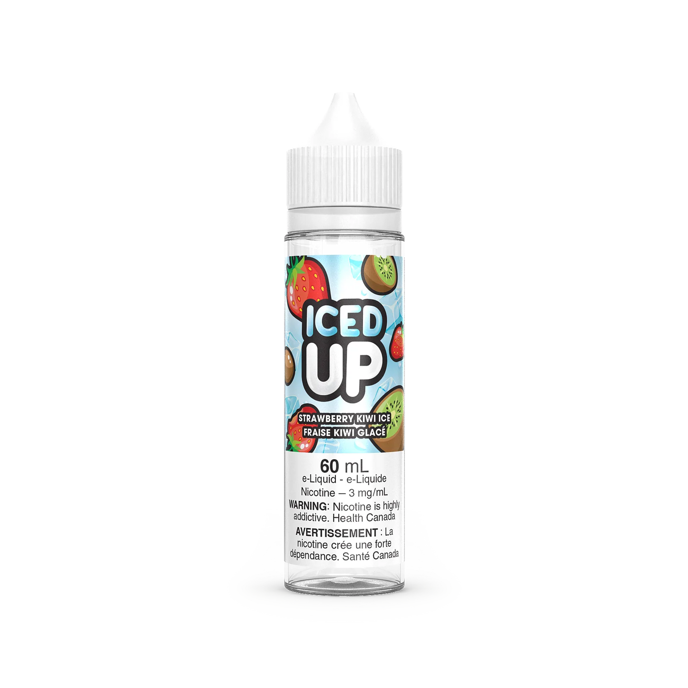Iced Up Vape Juice  Freebase - Strawberry Kiwi Ice (60 mL)