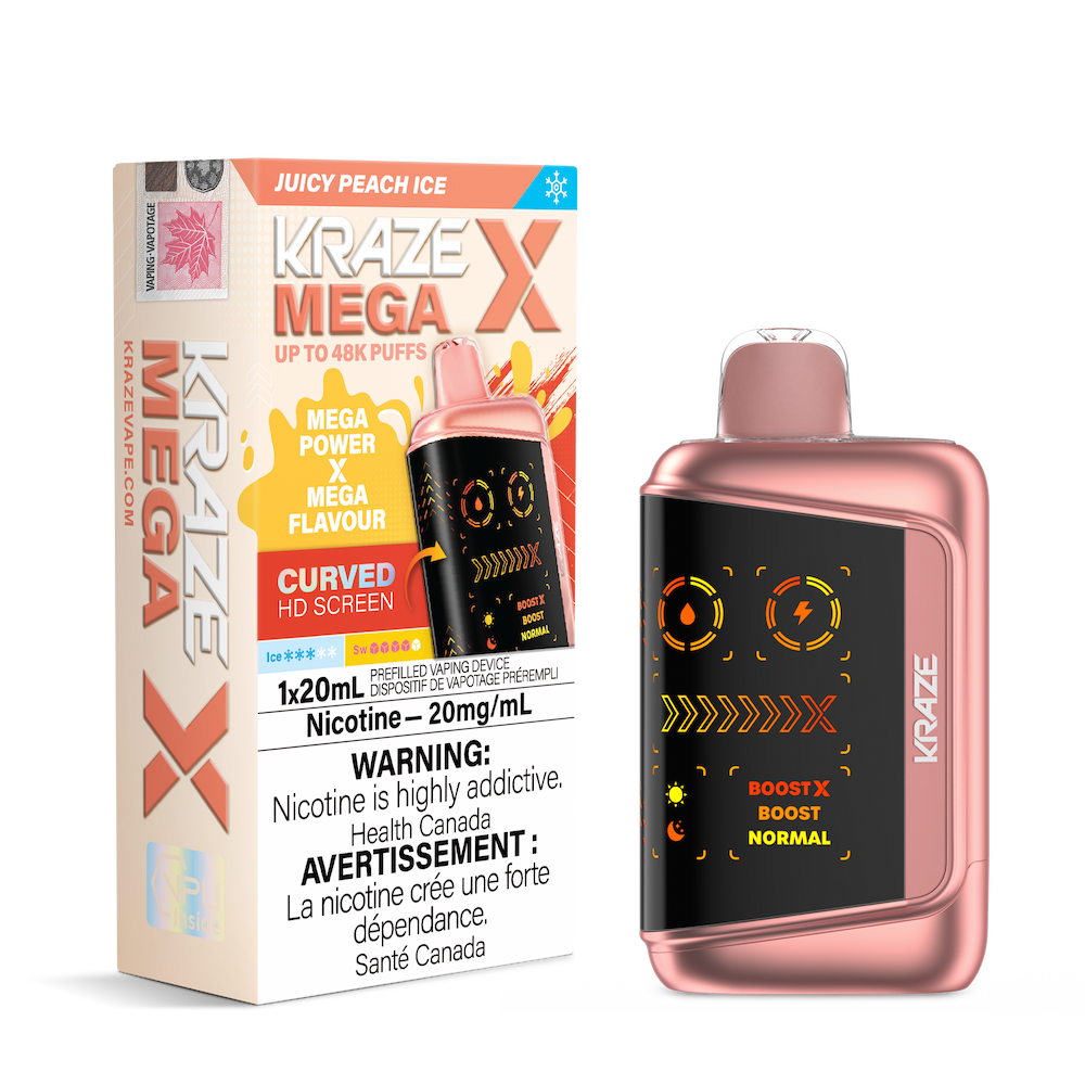 Kraze Mega X - Juicy Peach Ice