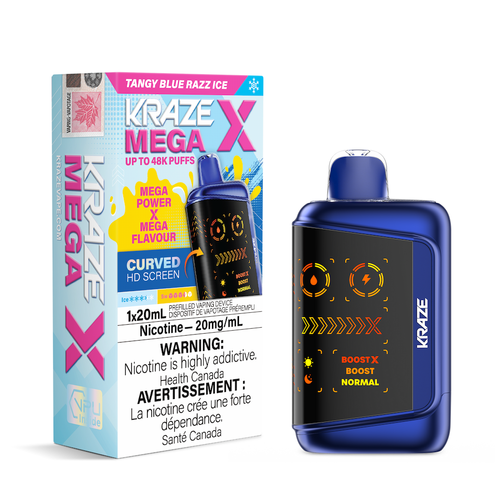 Kraze Mega X - Tangy Blue Razz Ice