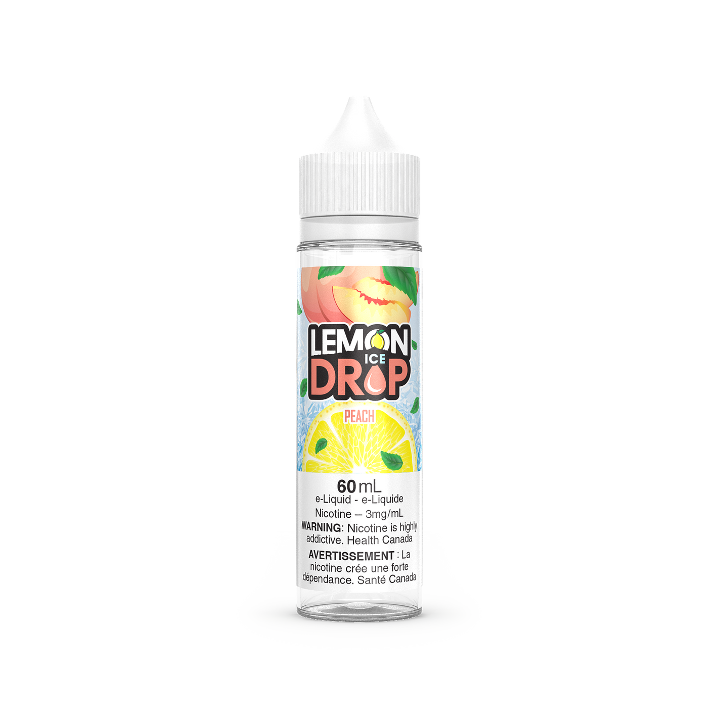 Lemon Drop ICE Vape Juice Freebase -Peach (60ml)