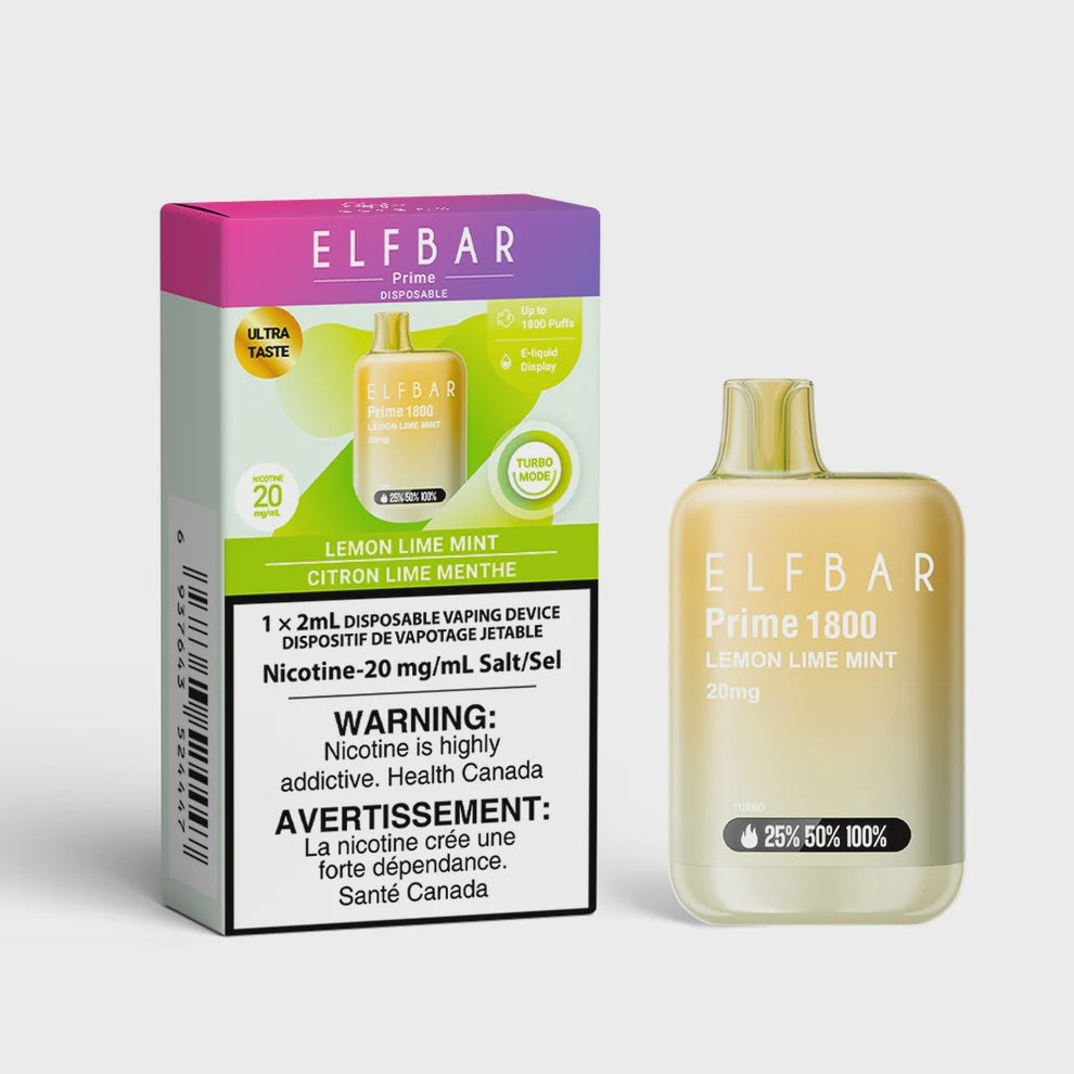 ELF Bar Prime 1800 Puffs - Lemon Lime Mint