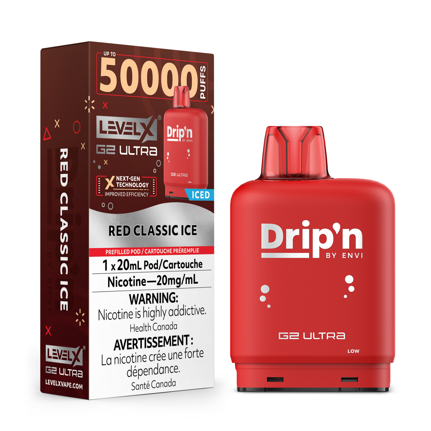 Level X Dripn G2 Ultra - Red Classic Ice