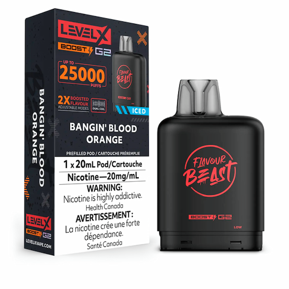 Level X Flavour Beast Boost G2 - Bangin' Blood Orange Iced