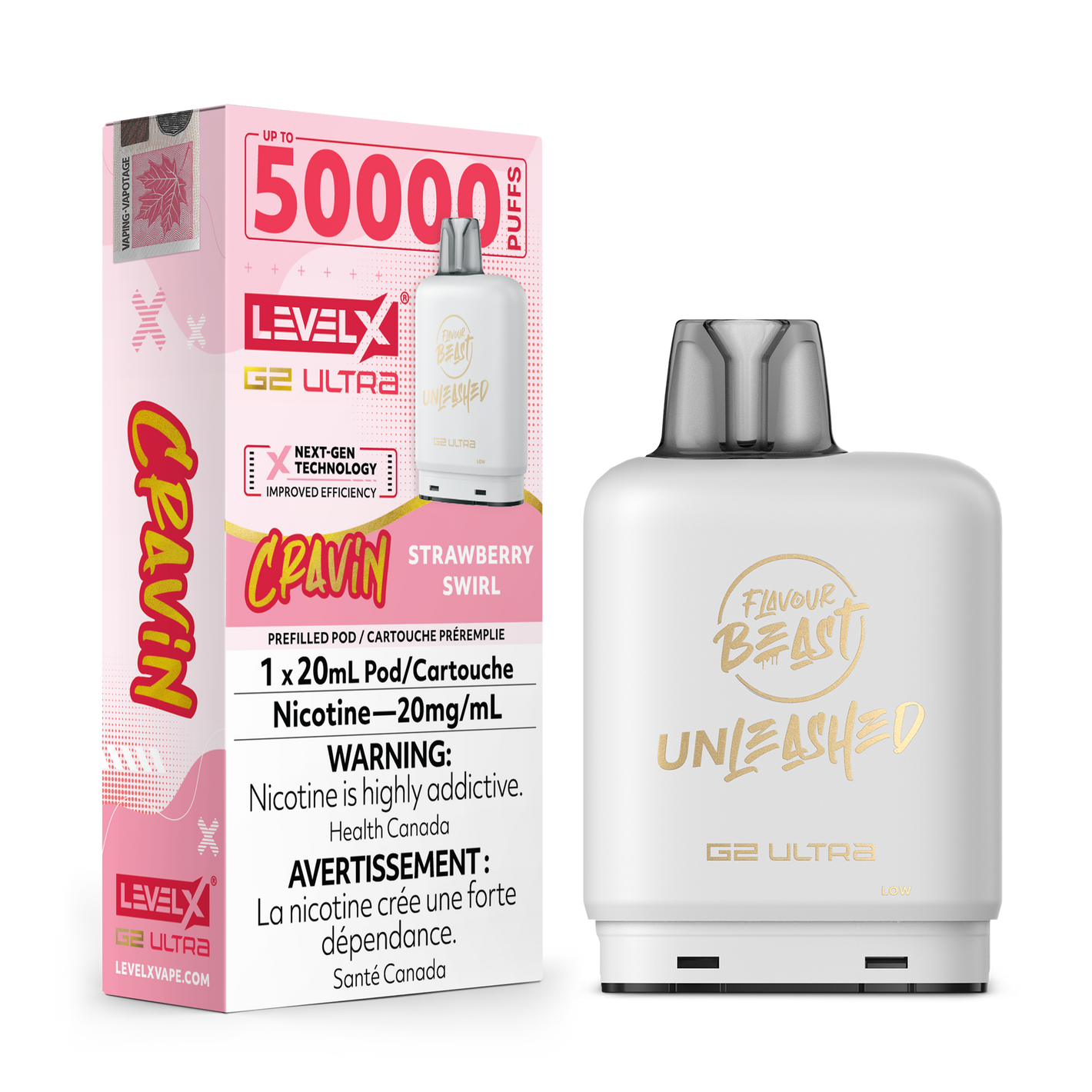 Level X Flavour Beast Unleashed G2 Ultra - Cravin Strawberry Swirl