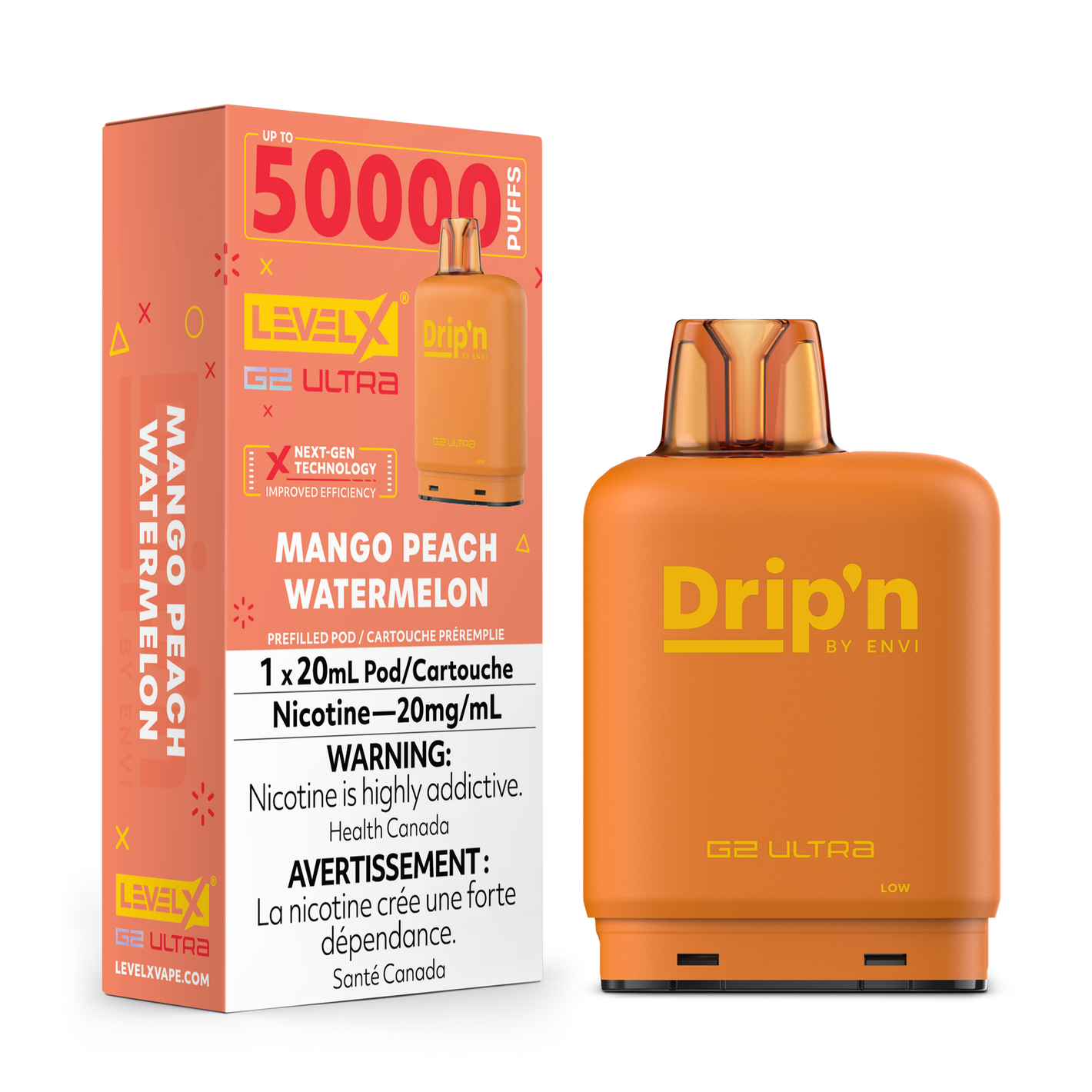 Level X Dripn G2 Ultra - Mango Peach Watermelon