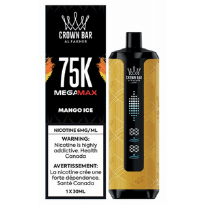 Al Fakher Crown Bar 75K Mega Max Disposable Vape - Mango Ice