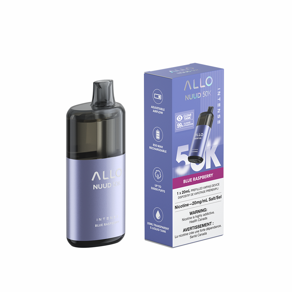 Allo Intense Nuud 50K Disposable Vape - Blue Raspberry