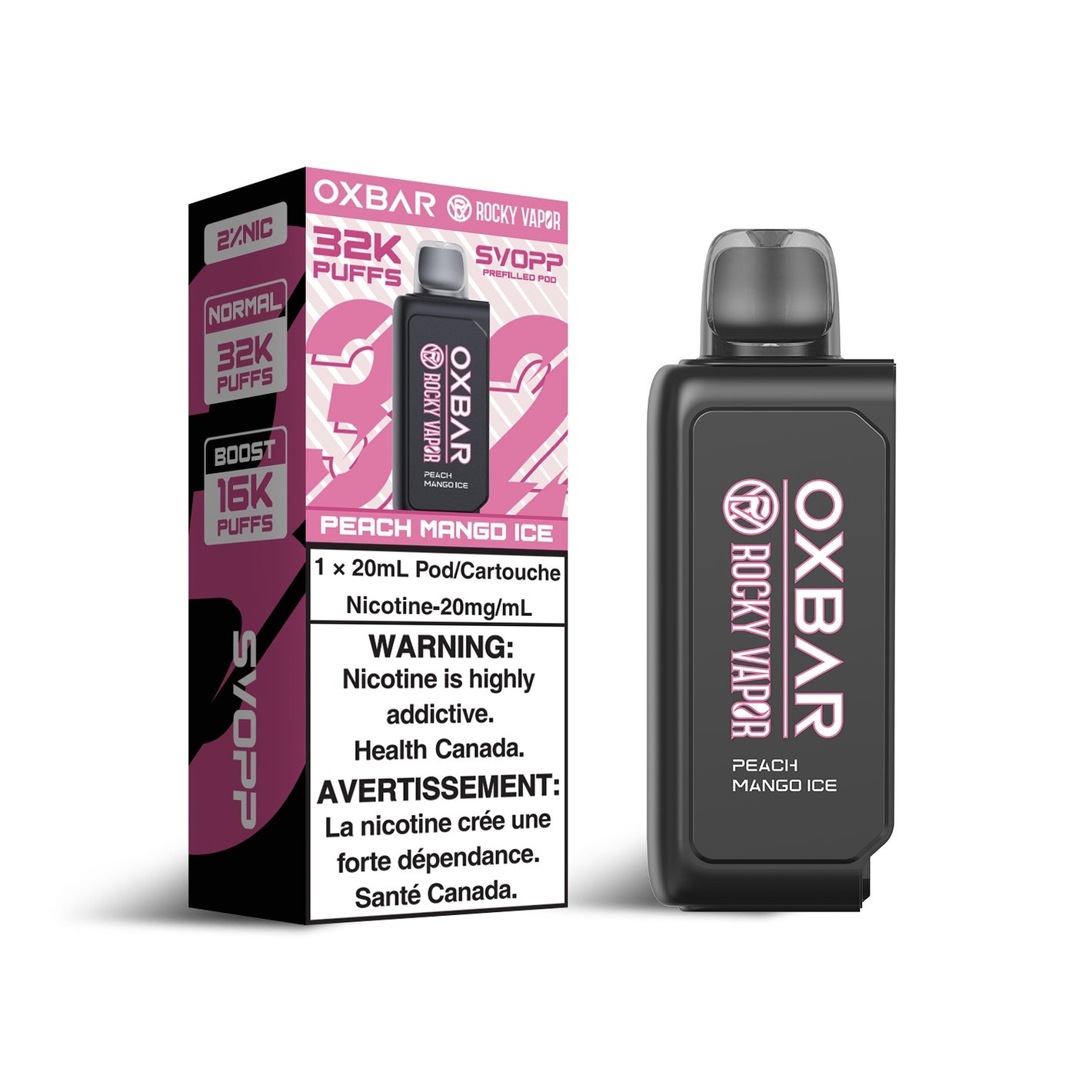 Oxbar 32k Svopp Pods - Peach Mango Ice