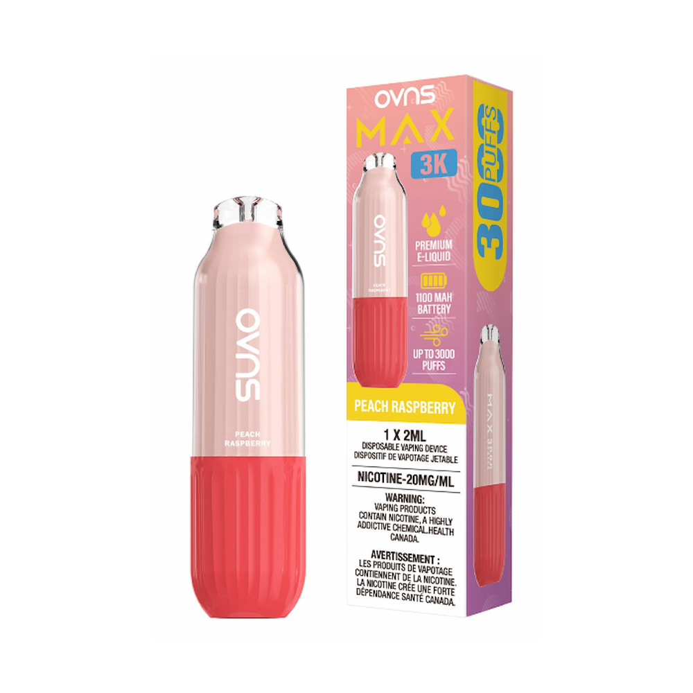 OVNS Max 3k Puffs Disposable Vape - Peach Raspberry
