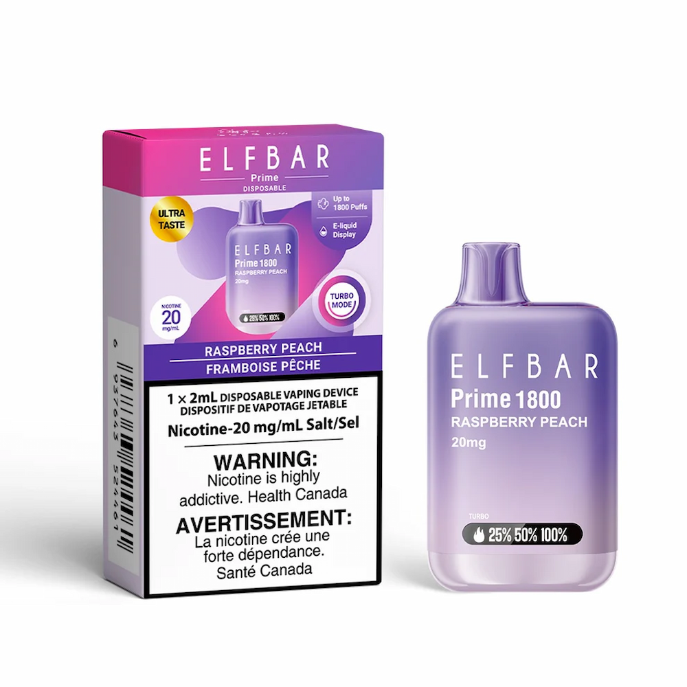 ELF Bar Prime 1800 Puffs - Raspberry Peach
