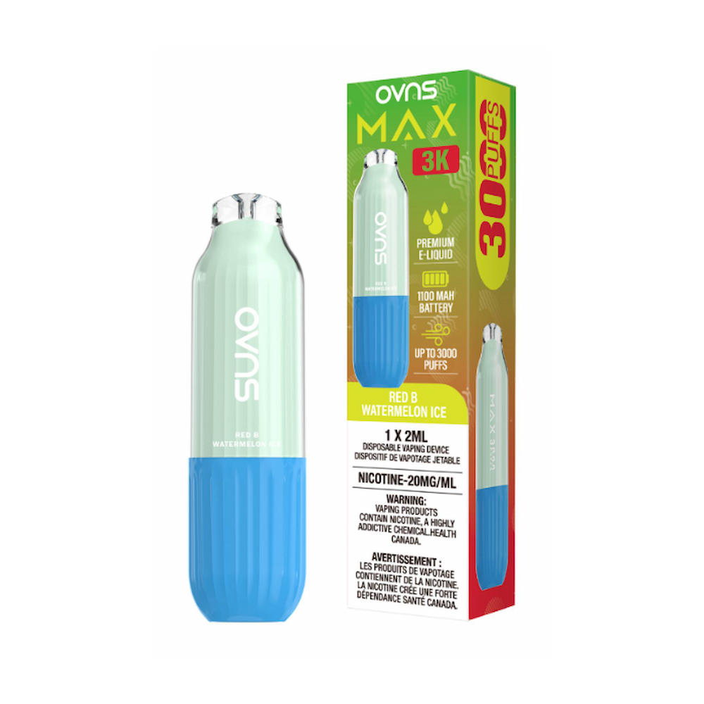 OVNS Max 3k Puffs Disposable Vape - Red B Watermelon Ice