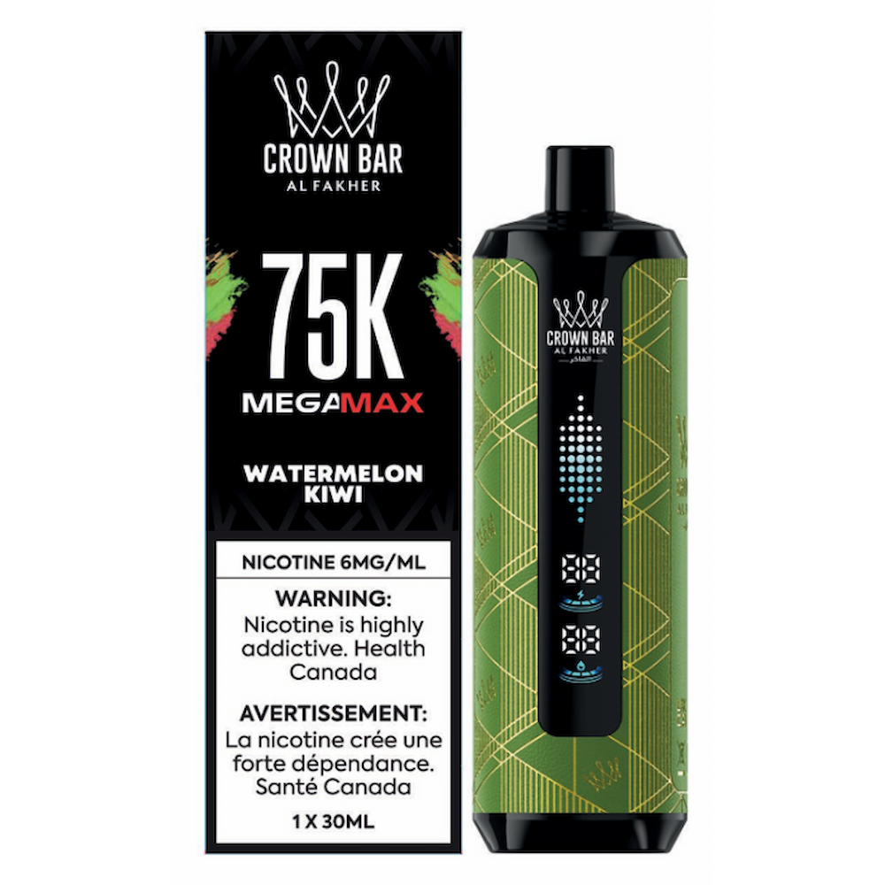 Al Fakher Crown Bar 75K Mega Max Disposable Vape - Watermelon Kiwi