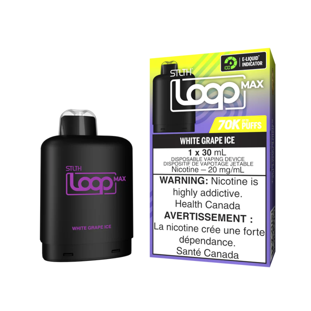 STLTH 70k Loop Max Pre-filled Vape Pod - White Grape Ice