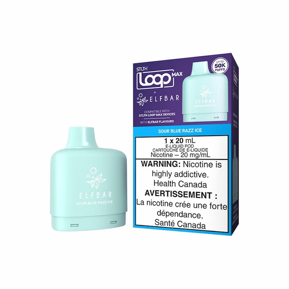 STLTH x Elf Bar 50k Loop Max Pre-filled Vape Pod - Sour Blue Razz Ice