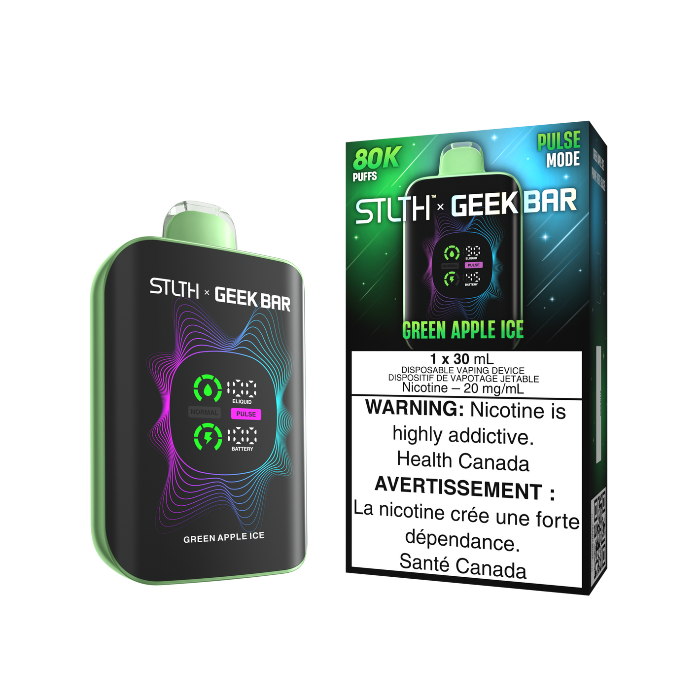 Stlth x Geekbar Disposable Vape - Green Apple Ice