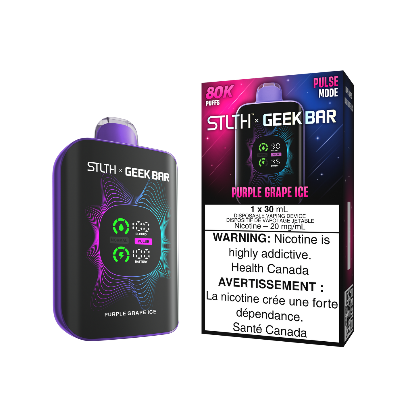 Stlth x Geekbar Disposable Vape - Purple Grape Ice