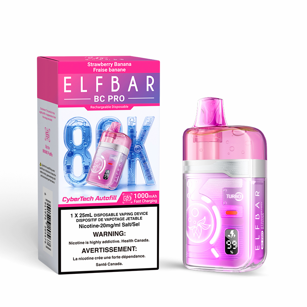 Elf Bar Bc Pro 80k Disposable Vape - Strawberry Banana