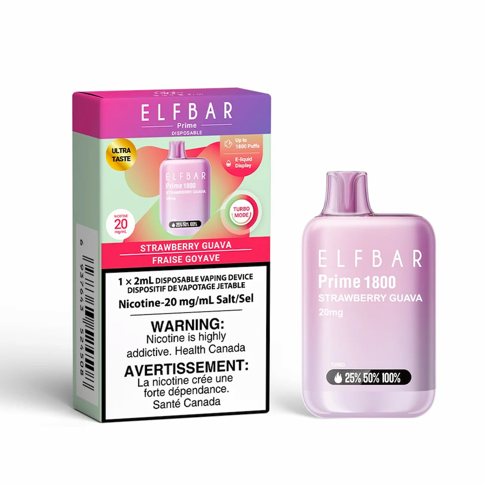 ELF Bar Prime 1800 Puffs - Strawberry Guava