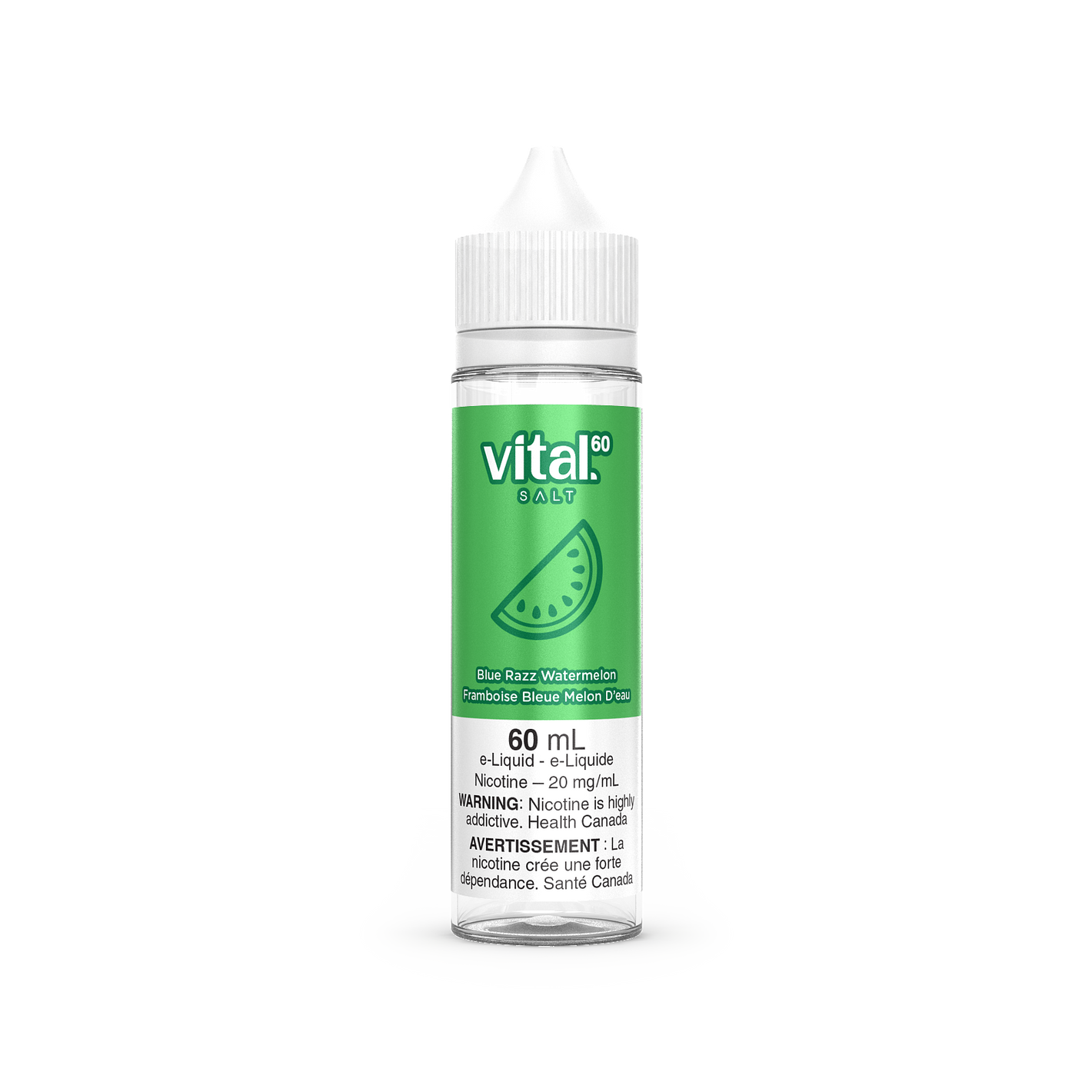 Vital 60 Salt Nic Vape Juice - Blue Razz Watermelon (60ml)