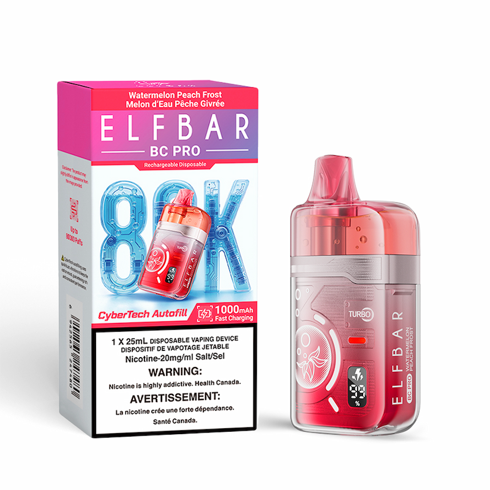 Elf Bar Bc Pro 80k Disposable Vape - Watermelon Peach Frost